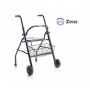 Sammenklappelig Rollator I Malet Stål - 2 Hjul - Med Sæde Og Kurv - Zeus