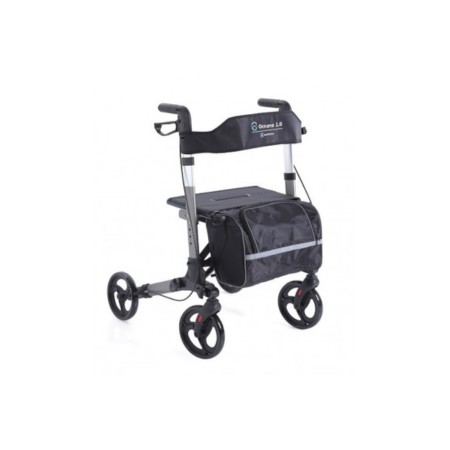 Fällbar rollator I Grålackerad Aluminium - Ocean 2.0