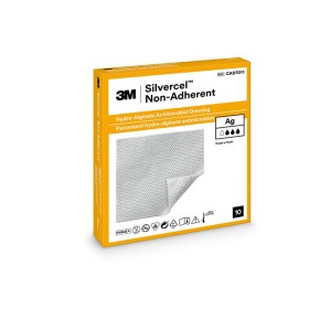 Silvercel 3m nepřilnavý antimikrobiální obvaz v hydroalginátu se stříbrem 11x11 cm - bal. 10 ks.