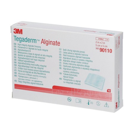 Tegaderm Alginat 3m – Calciumalginat-Verband mit hoher Integrität 5 x 5 cm – Packung. 10 Stk.