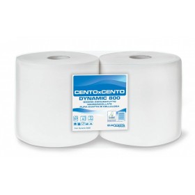 Dynamic800 2 bobine 2 veli Ecolabel di pura cellulosa