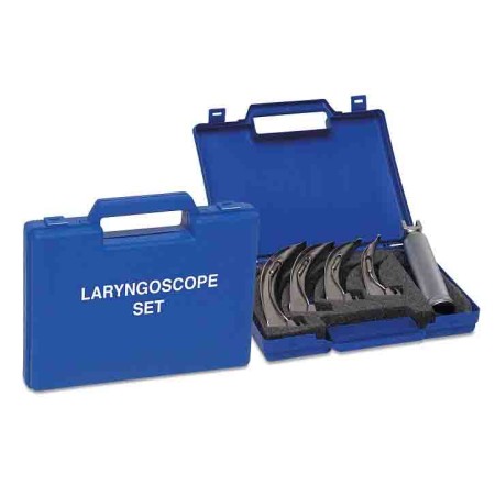 Laringoscopio con luce convenzionale, 4 lame