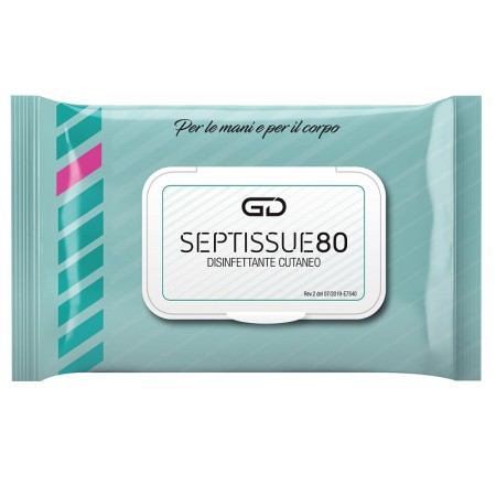 Lingettes désinfectantes pour la peau GD Septissue80 - 80 pièces.