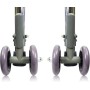 Coppia di gambe per deambulatori con ruote con sistema autobloccante, Prodotto Grigio