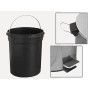 Cestino rifiuti inox aisi 410 30 litri con pedale - 1 pz.