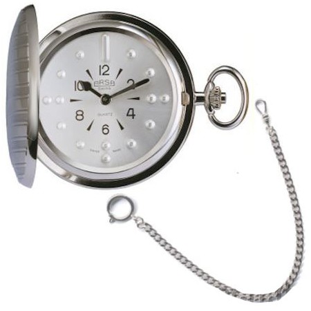 Orologio tattile da tasca, con coperchio apribile, quadrante da toccare per ciechi (non vedenti) ed ipovedenti