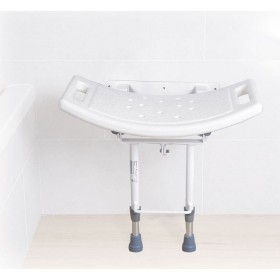 Siège pour douche murale avec pieds de support au sol