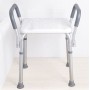 Asiento de ducha sin respaldo y reposabrazos