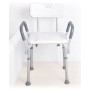 Asiento de ducha con respaldo y reposabrazos