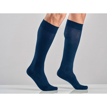 Gambaletto cotone unisex - xl - media compressione - blu - 1 paio