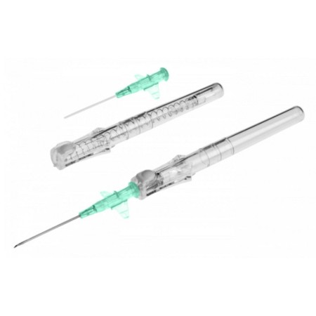 Ago cannula periferico ev di sicurezza bd insyte autoguard con alette 18g x30mm - 381944 - conf. 50 pz.
